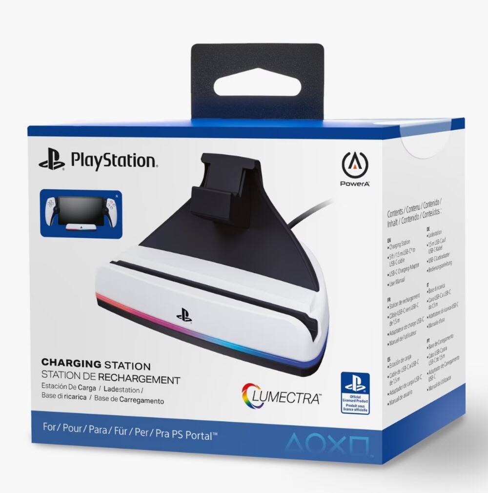 PowerA Lumectra Charging Station for PlayStation Portal PS Portal RGB USB-C